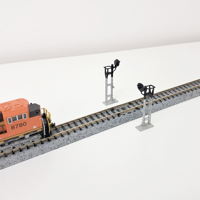 N Scale G-Type Block Signal Set Freestanding NO LED'S
