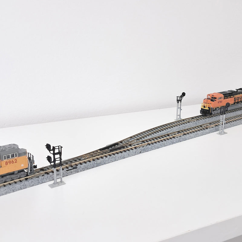 N Scale G-Type Signal Turnout Set Freestanding NO LED'S