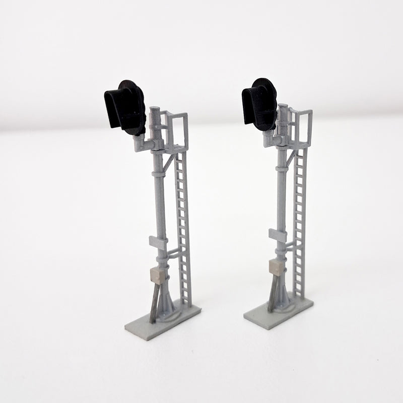N Scale Modern Snow Hood D-Type Block Signal Set Freestanding NO LED'S