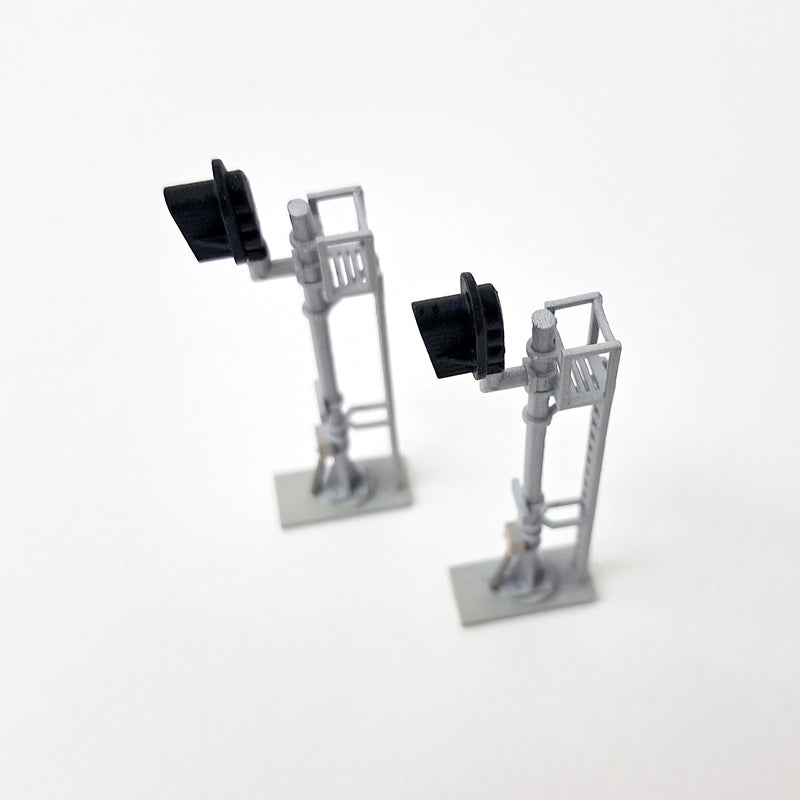 N Scale Modern Snow Hood D-Type Block Signal Set Freestanding NO LED'S