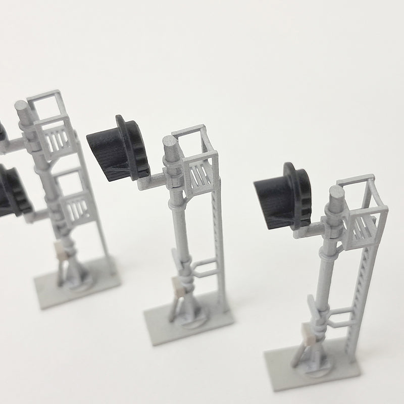 N Scale Modern Snow Hood D-Type Signal Turnout Set Freestanding NO LED's