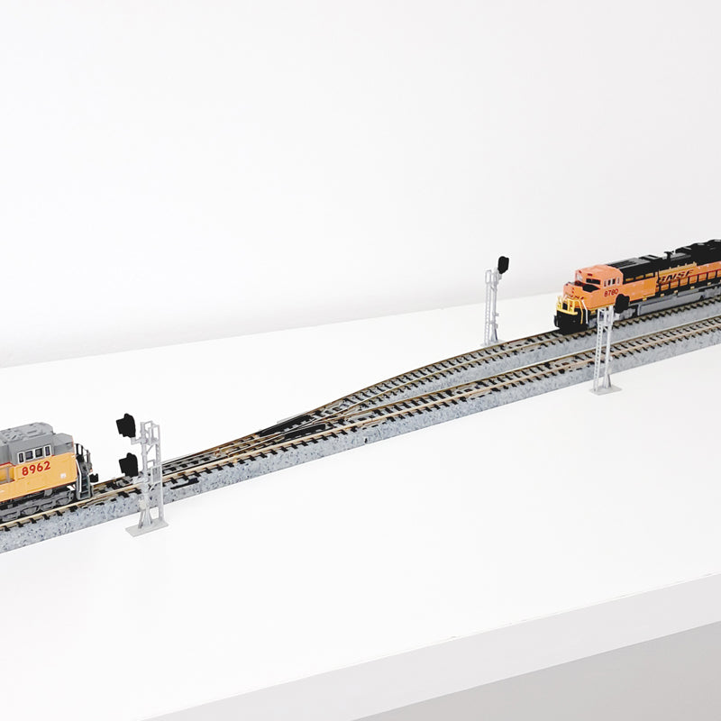 N Scale Modern Snow Hood D-Type Signal Turnout Set Freestanding NO LED's