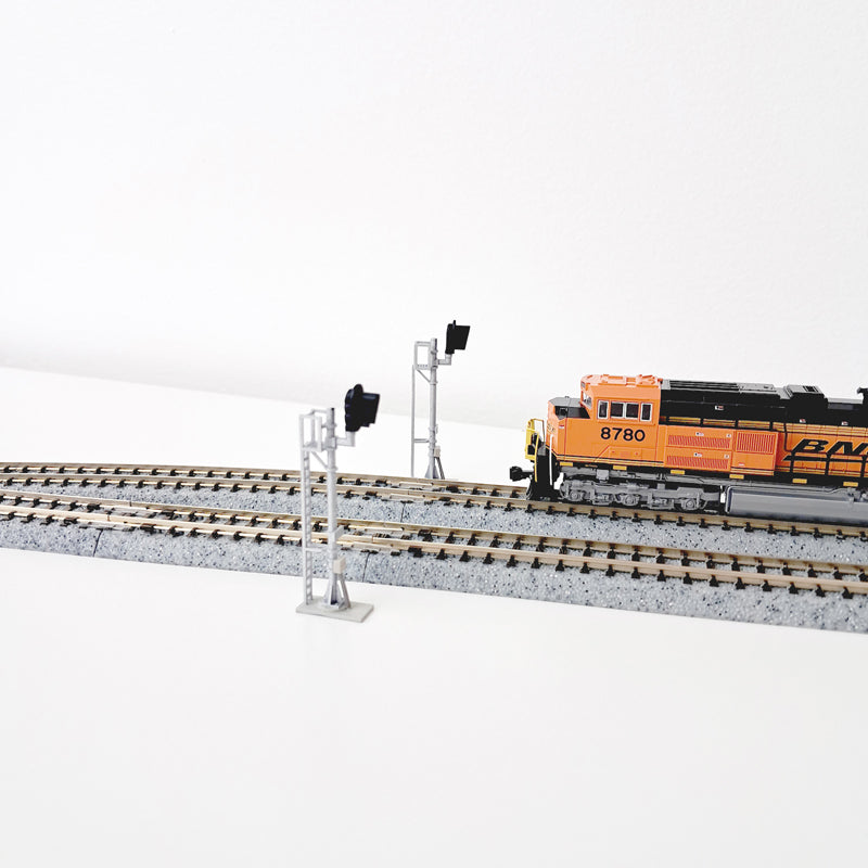 N Scale Modern Snow Hood D-Type Signal Turnout Set Freestanding NO LED's
