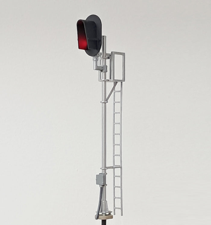 O Scale Single Head 3 Light Modern D-Type Mast Signal with LED's