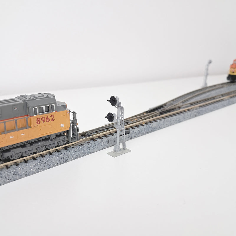 N Scale Searchlight Signal Turnout Set Freestanding NO LED'S