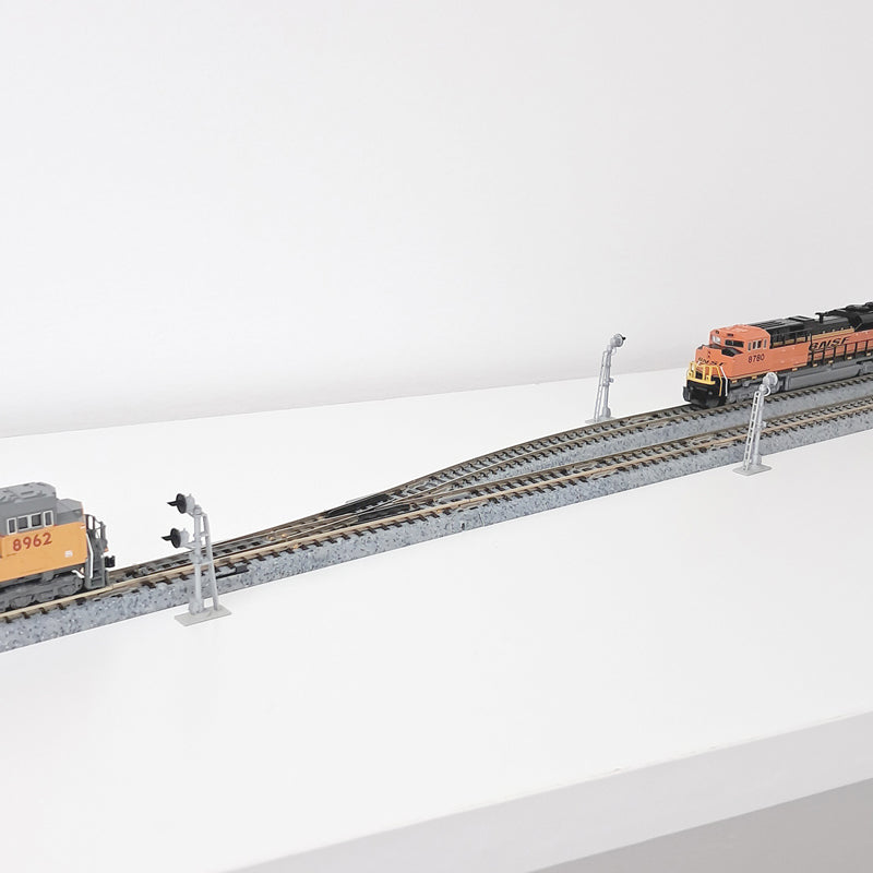 N Scale Searchlight Signal Turnout Set Freestanding NO LED'S