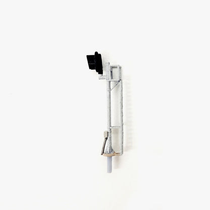 Side profile of a modern railway signal model in N scale.