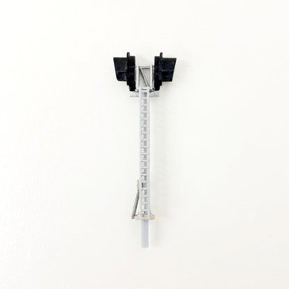 Side view of a custom made bi-directional model railroad signal in N scale.