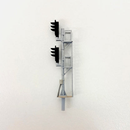 Side view of an N Scale model railroad signal.