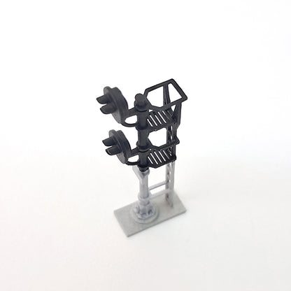 Top view of a g-type model railroad signal model.