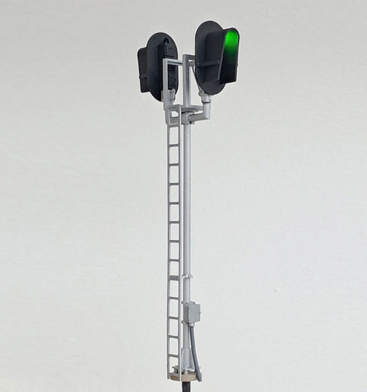 O Scale Bi-Directional Left Side 3 Light Modern D-Type Mast Signal with LED's