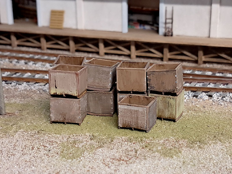 3D printed ho scale watermelon tubs.